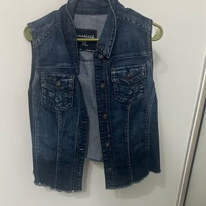 Maurices Dark Blue Denim Vest